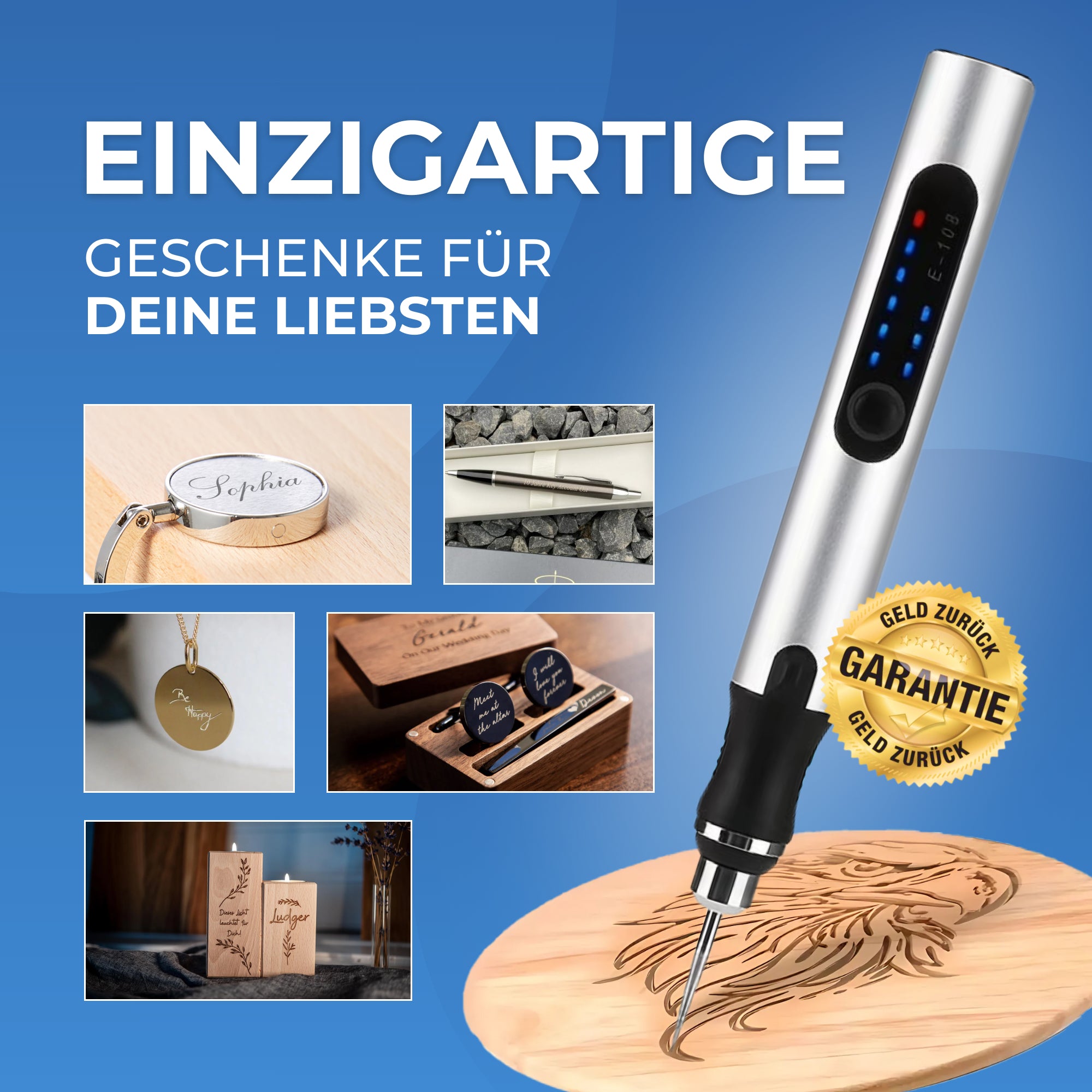 Gravur-Stift mit Schablonen – für besondere Momente